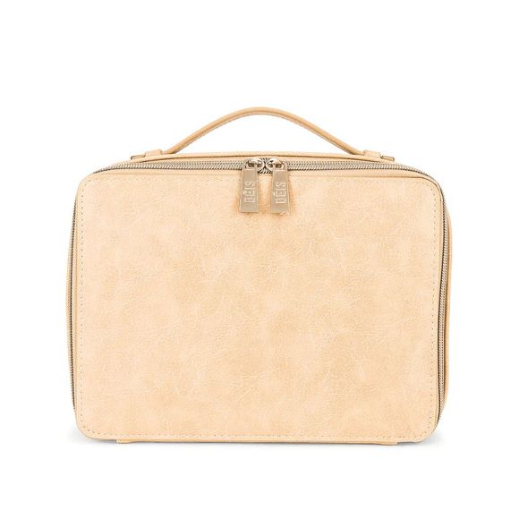 NWT Beis Faux Leather Vegan Cosmetic Case in Beige - Picture 5 of 10